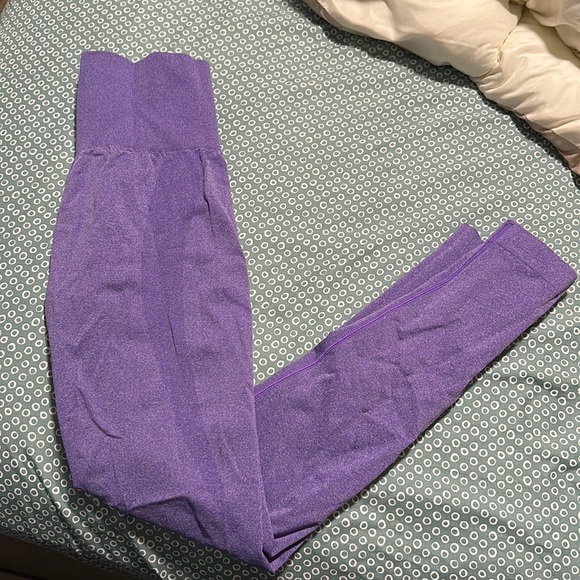 High Waisted Contour Seamless Workout Yoga Leggings Tights Pants - Picture 2 of 3